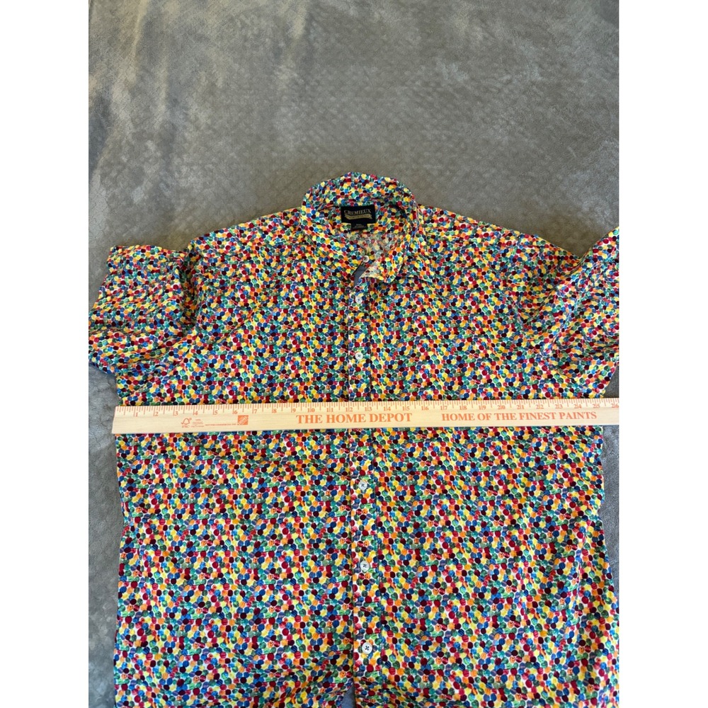 Cremieux Mens XXL Multi Color Polka Dot Short Sleeve Button‎ Down Shirt Stretch - Picture 5 of 7